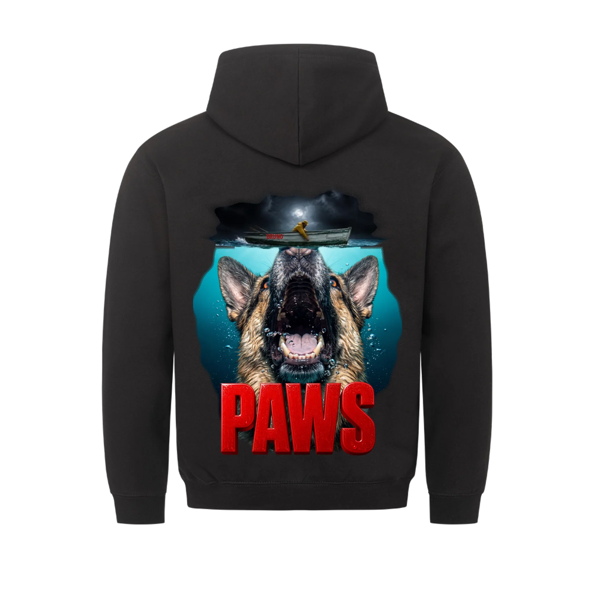 Paws - Dein Haustier als Riesenmonster unter dem Boot - Hoodie personalisiert mit Foto & Name | Lil Snouts