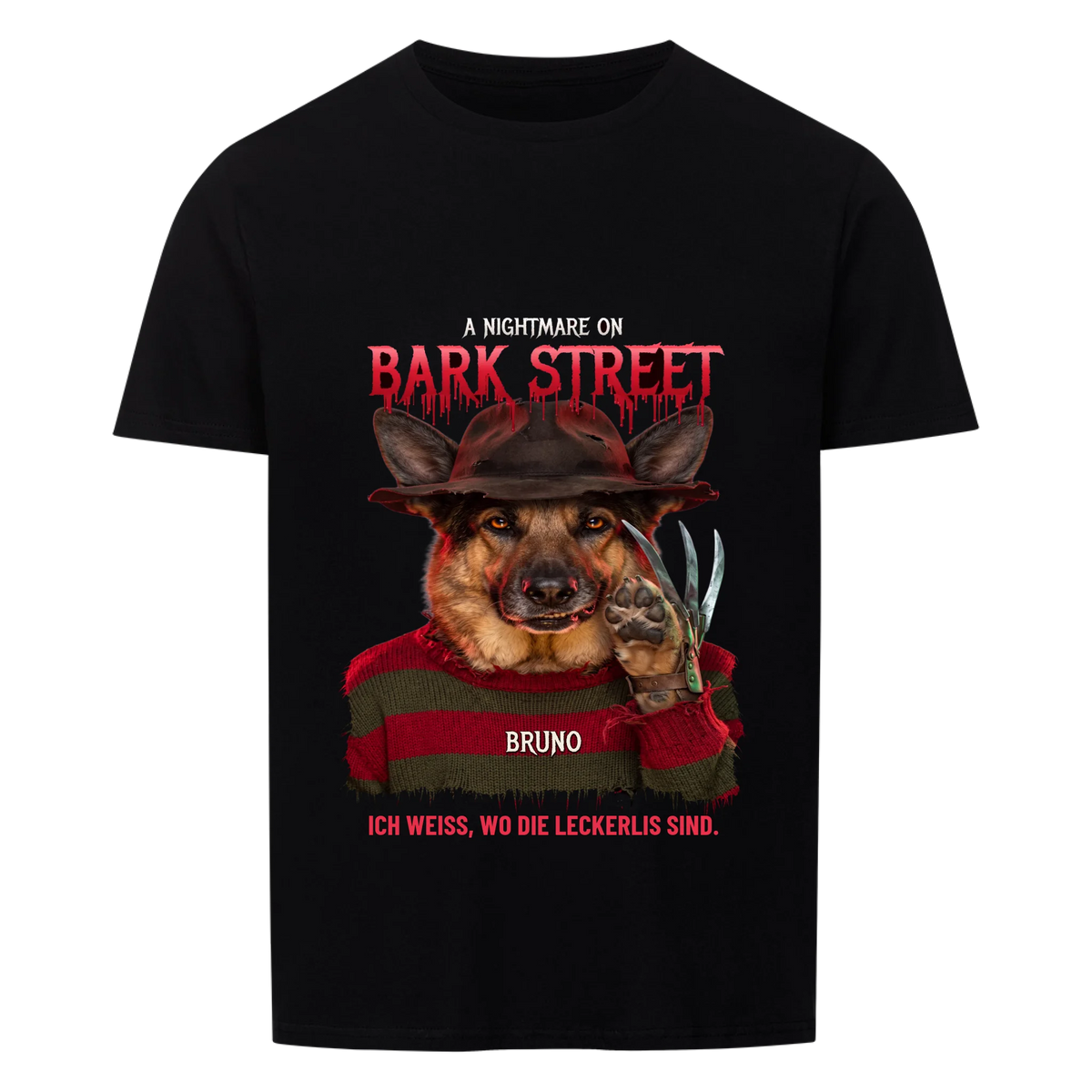 A Nightmare on Bark Street T-Shirt - personalisiert mit Foto & Name | Lil Snouts