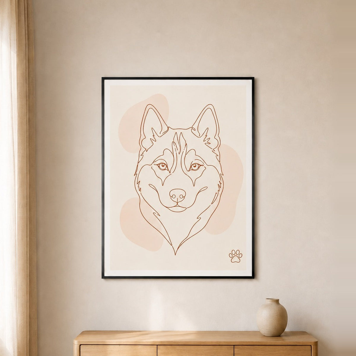 Poster und Leinwand Kartenbild Linien Portrait