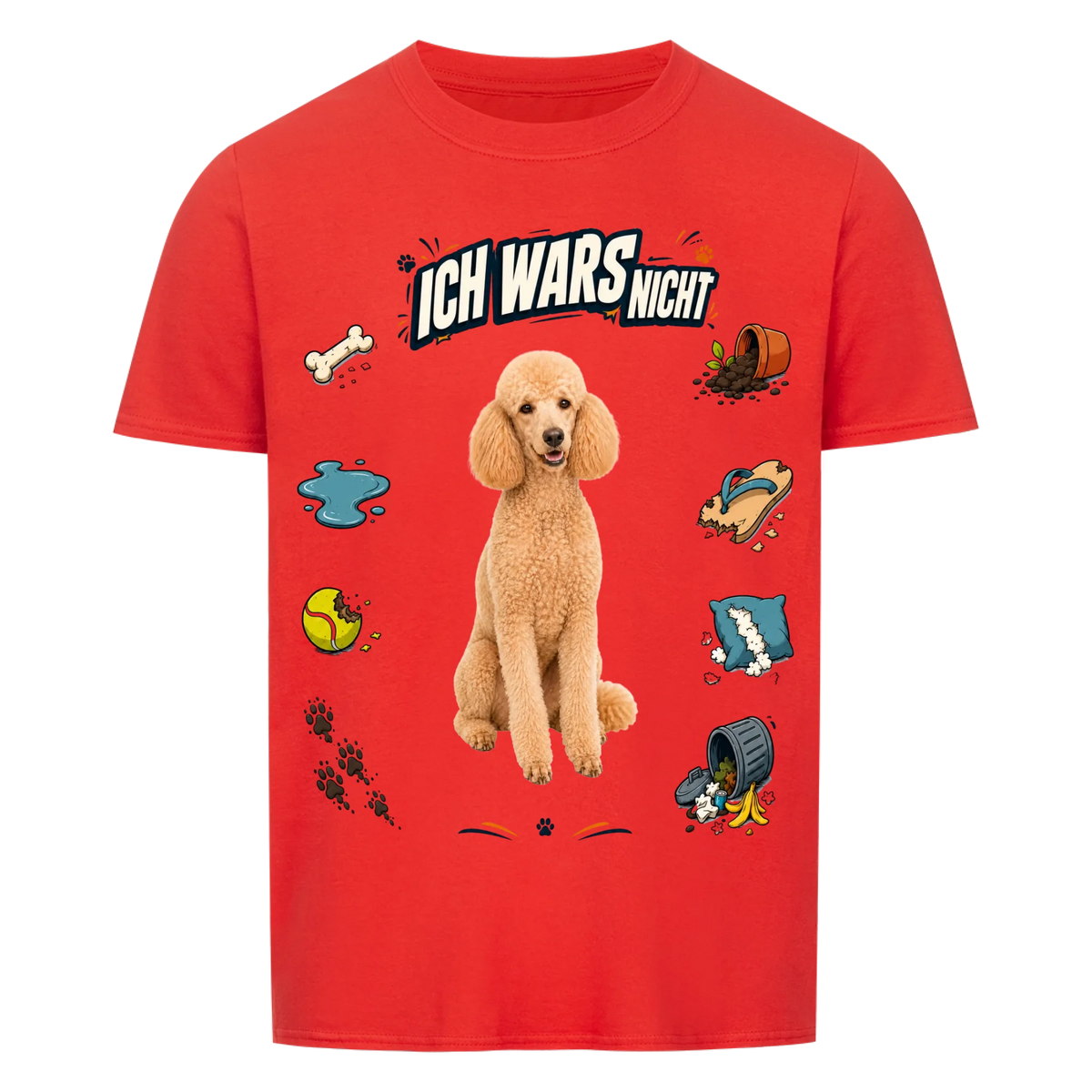 Ich wars nicht Hunde-T-Shirt personalisiert – Farbvariante