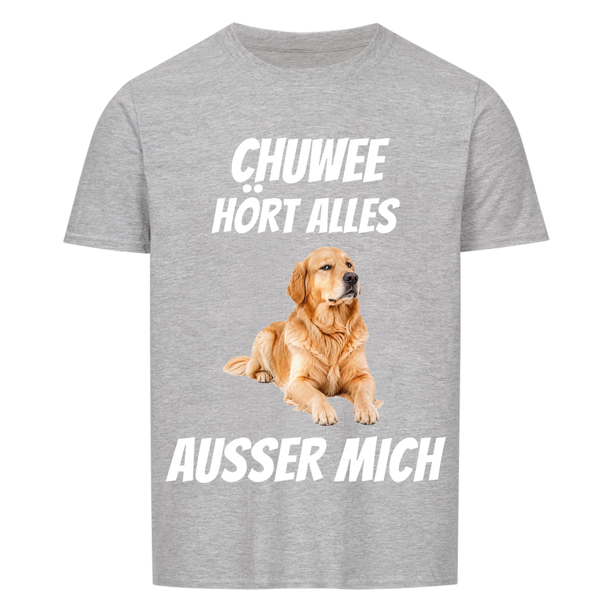 Hört alles Hunde-T-Shirt personalisiert – Farbvariante