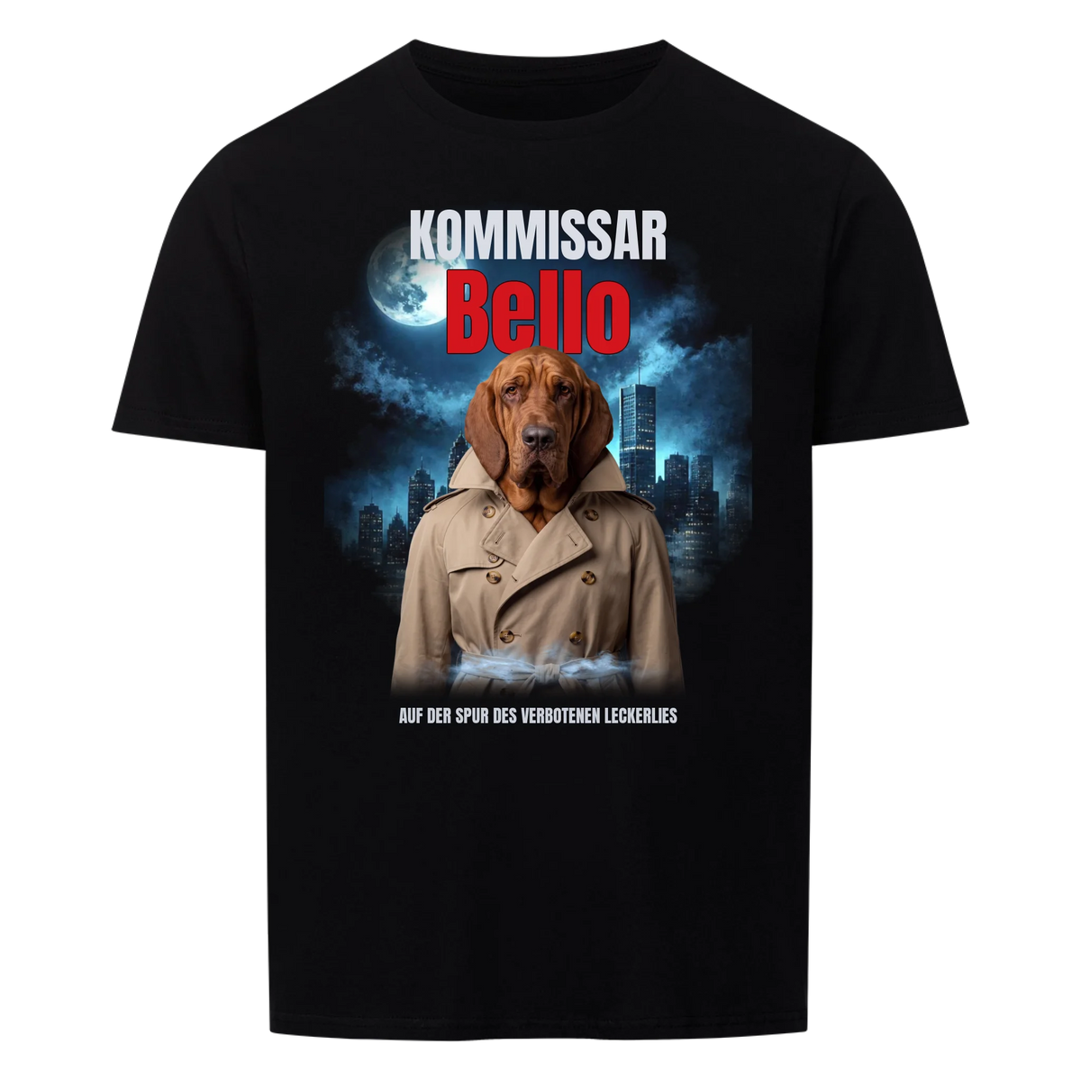 Kommissar – Noir-Krimi – personalisiert mit Foto und Name deines Haustiers, Druckansicht 1 | Lil Snouts
