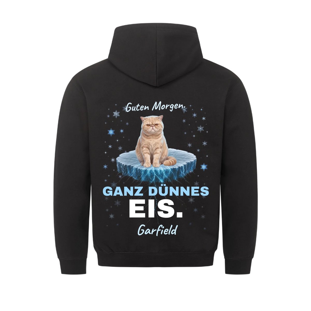 Morgenmuffel – Guten Morgen. Ganz dünnes Eis. – personalisiert mit Foto und Name deines Haustiers, Druckansicht 2 | Lil Snouts