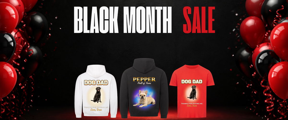 Black Month Sale – personalized dog hoodies and tees by Lil Snouts