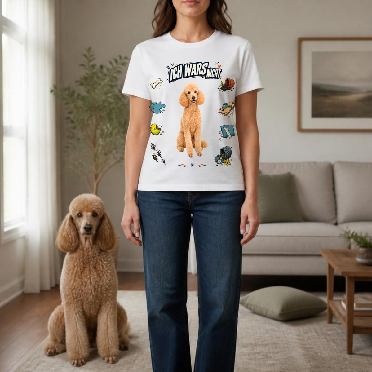 Ich war's nicht Szene – personalisiertes T-Shirt oder Hoodie mit deinem Haustier von Lil Snouts