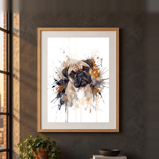 Poster und Leinwand Kartenbild Aquarell Farbspritzer