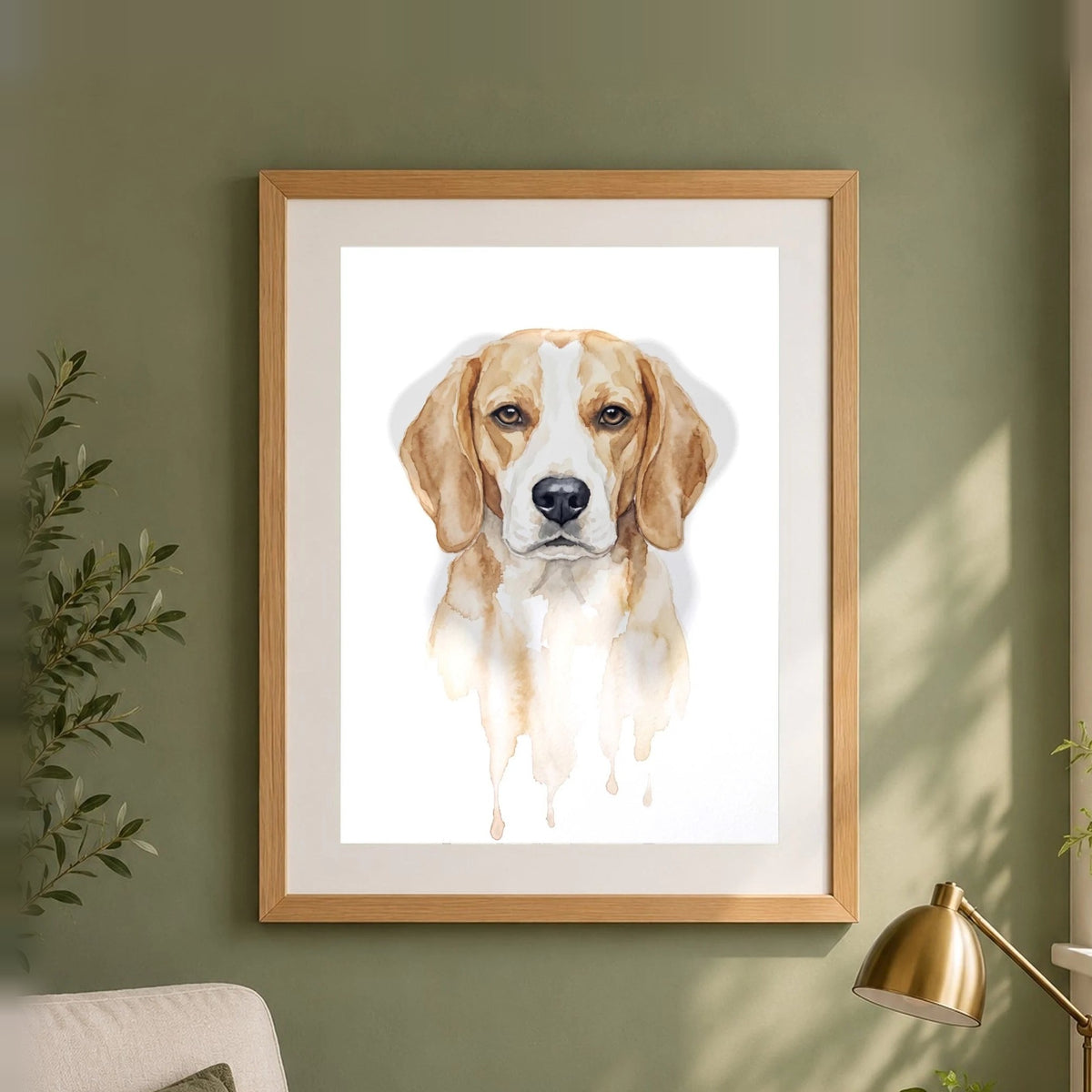 Poster und Leinwand Kartenbild Aquarell Nass in Nass