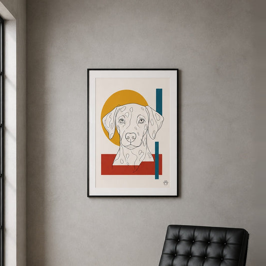Poster und Leinwand Kartenbild Bauhaus Lineart