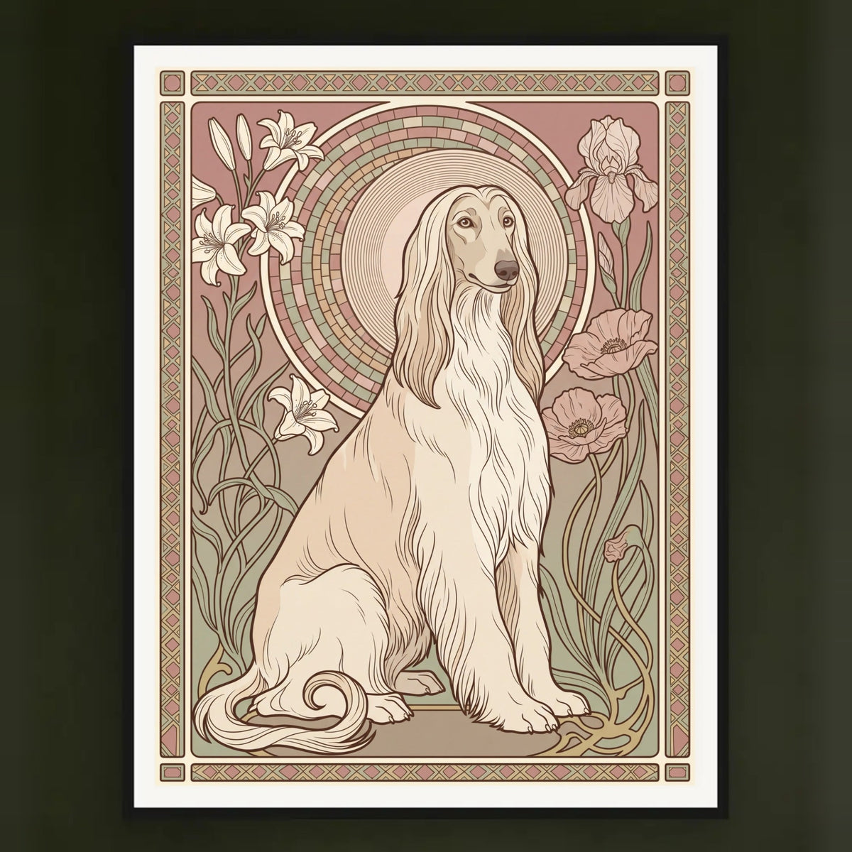 Poster und Leinwand Kartenbild Jugendstil Panel