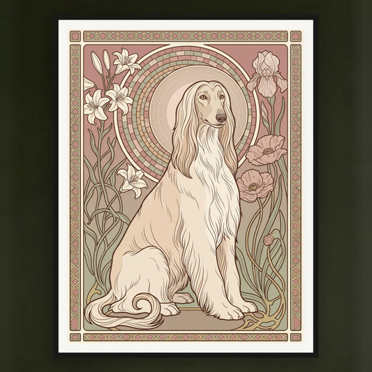Poster und Leinwand Kartenbild Jugendstil Panel