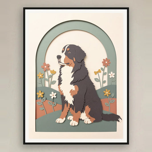 Poster und Leinwand Kartenbild Scherenschnitt