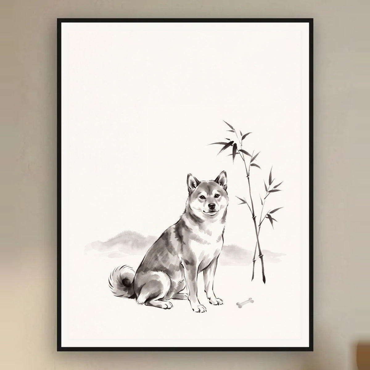 Poster und Leinwand Kartenbild Sumi-e Tuschemalerei