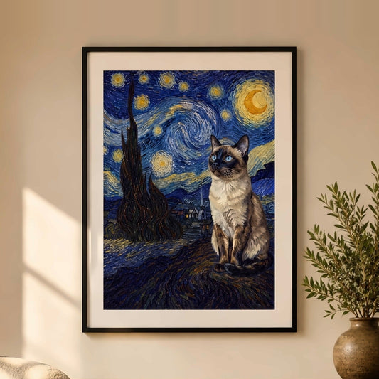 Poster und Leinwand Kartenbild Sternennacht